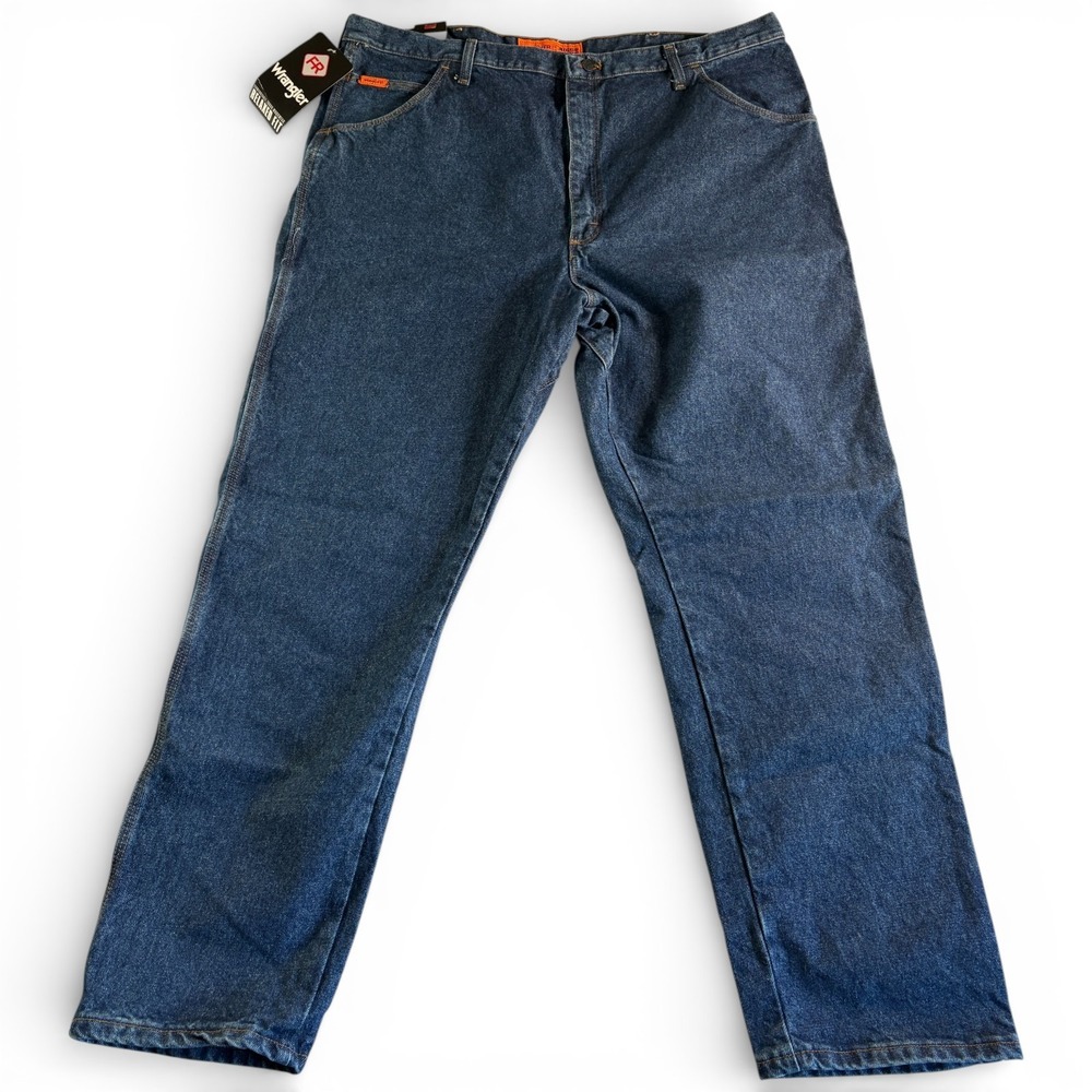 Wrangler RIGGS Workwear Relaxed Jeans Mens 46x32 (45x32.5) Blue Flame Resistant